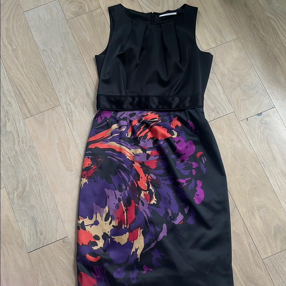 Elegant Black and Purple Dress